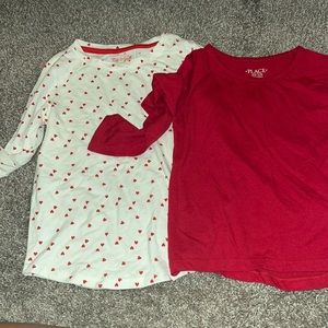 2 long sleeve toddler girl shirts